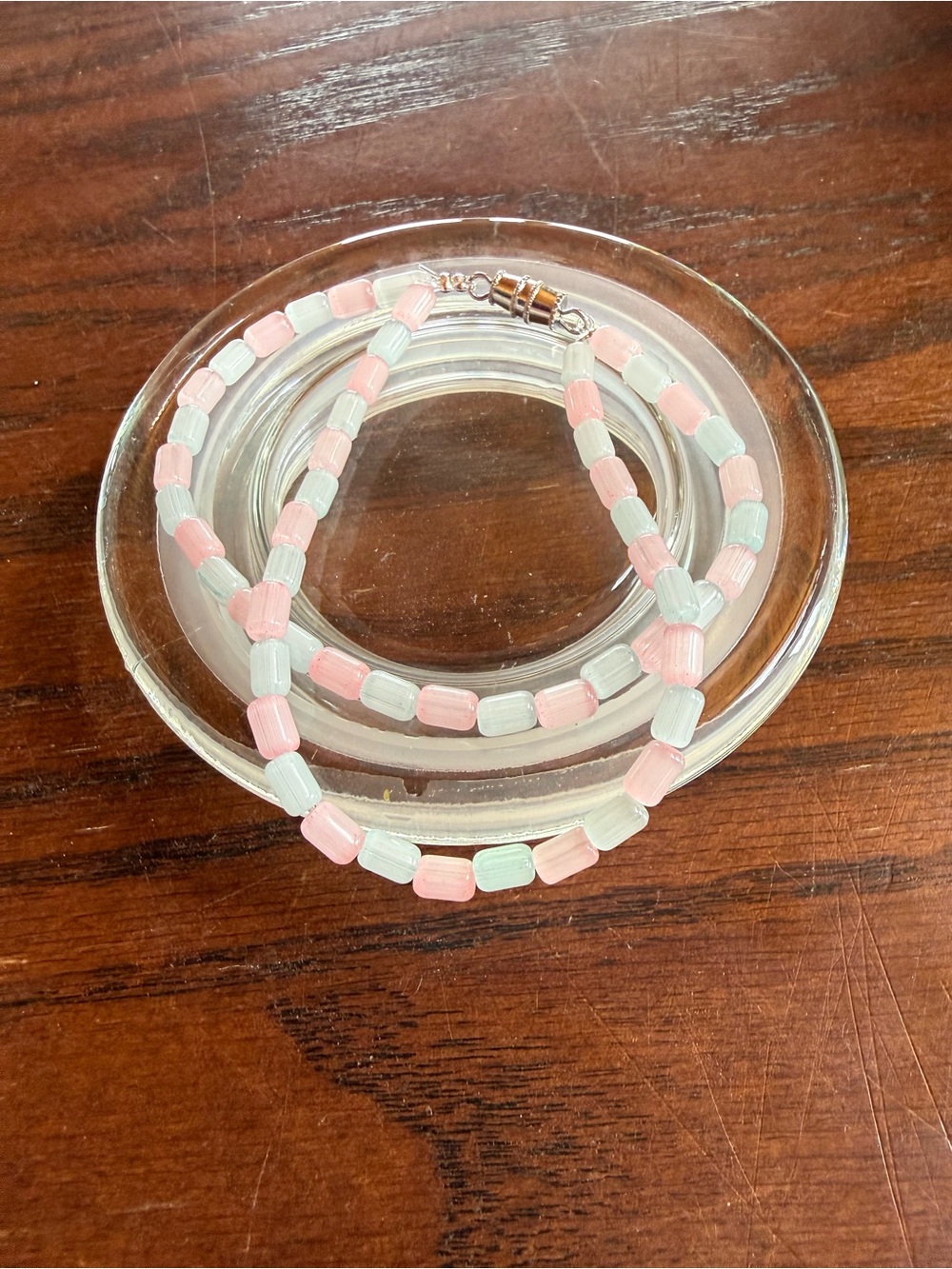 Delicate Pink & Mint Beaded Bracelet - Women Jewelry